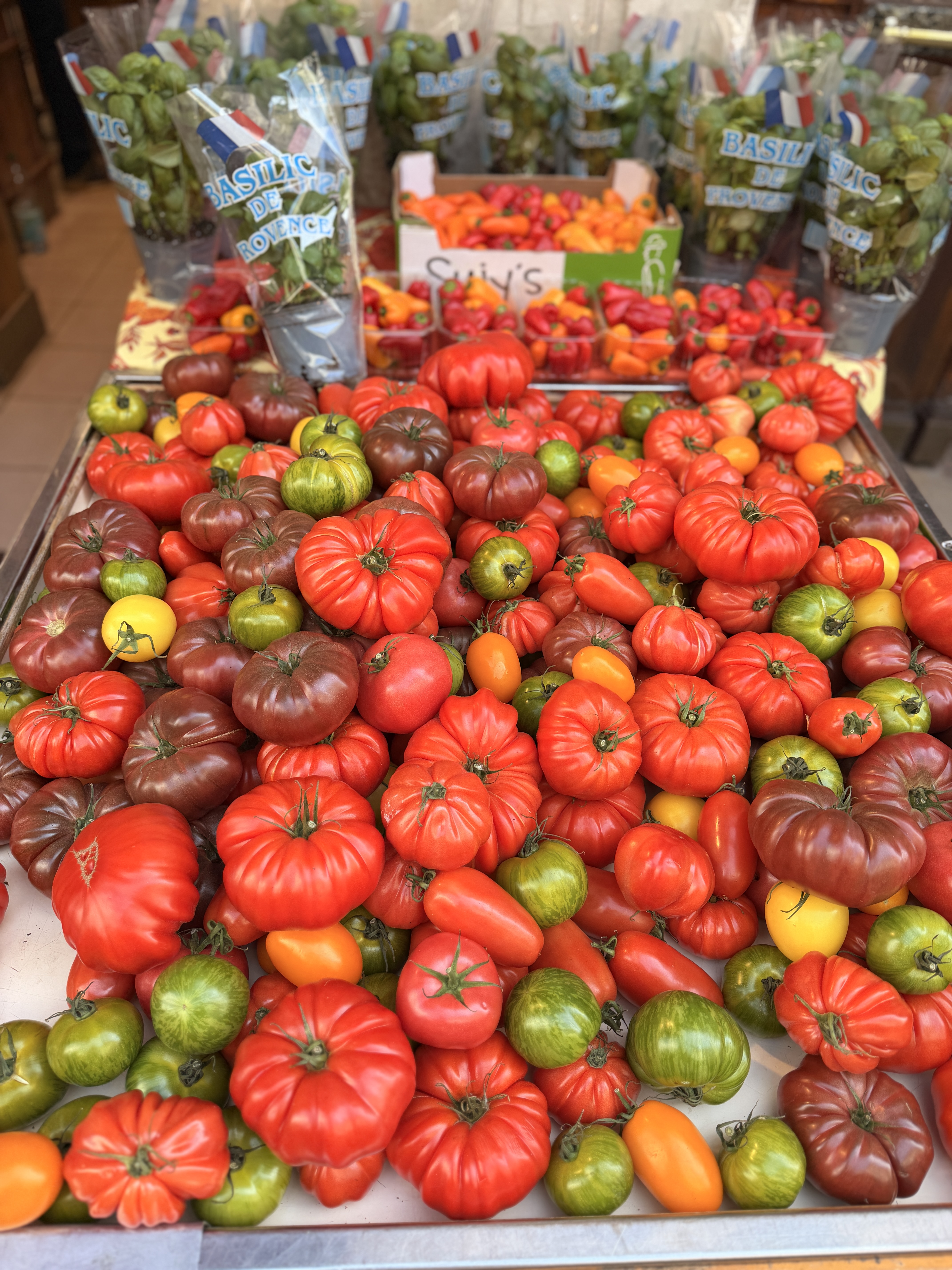 Every single one of them a tomato. Not one of them the same. 🍅