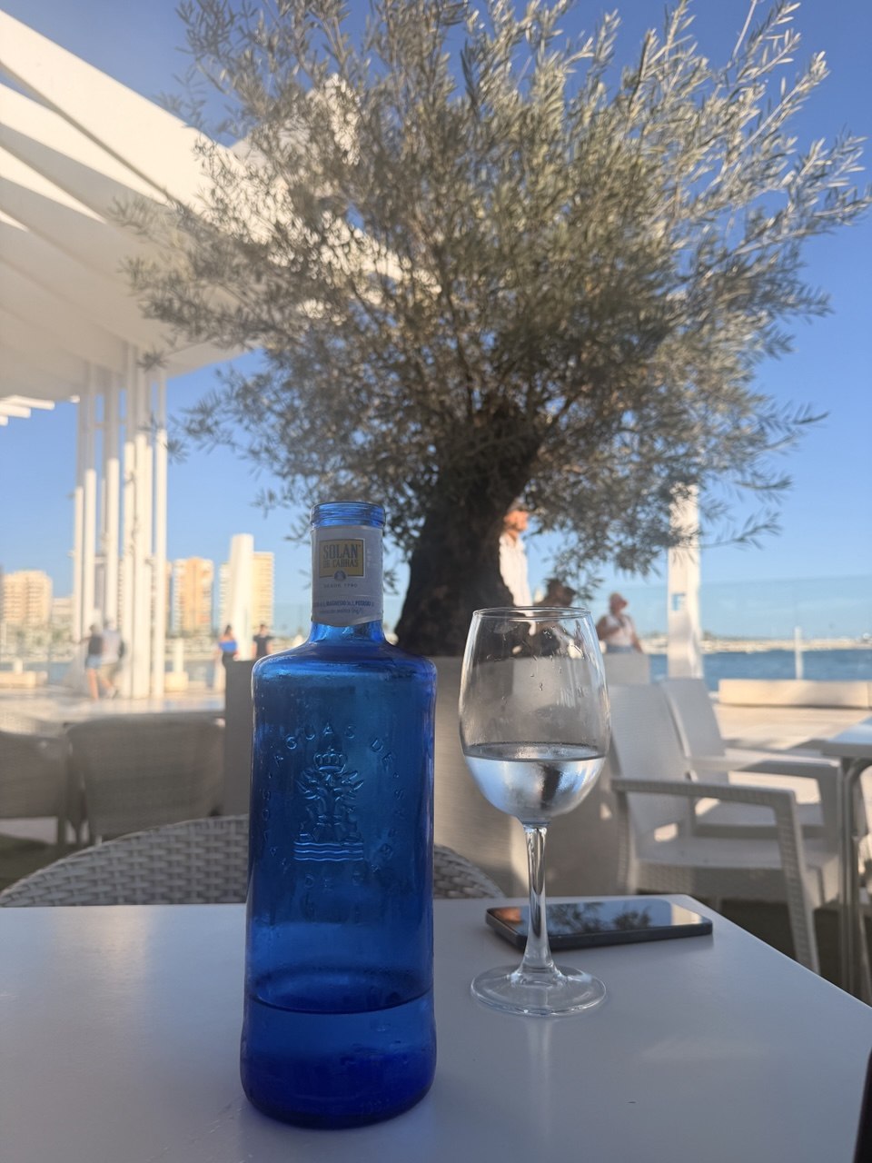 Some days, a glass of water and a sea view is enough. 💙