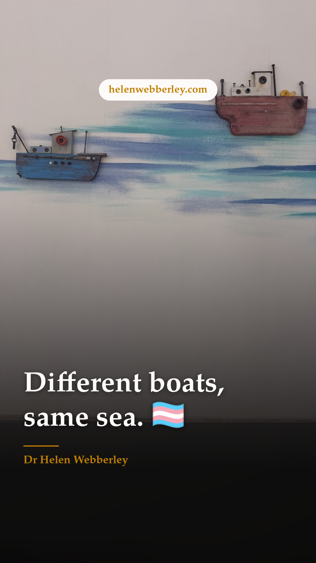 Different boats, same sea. 🏳️‍⚧️