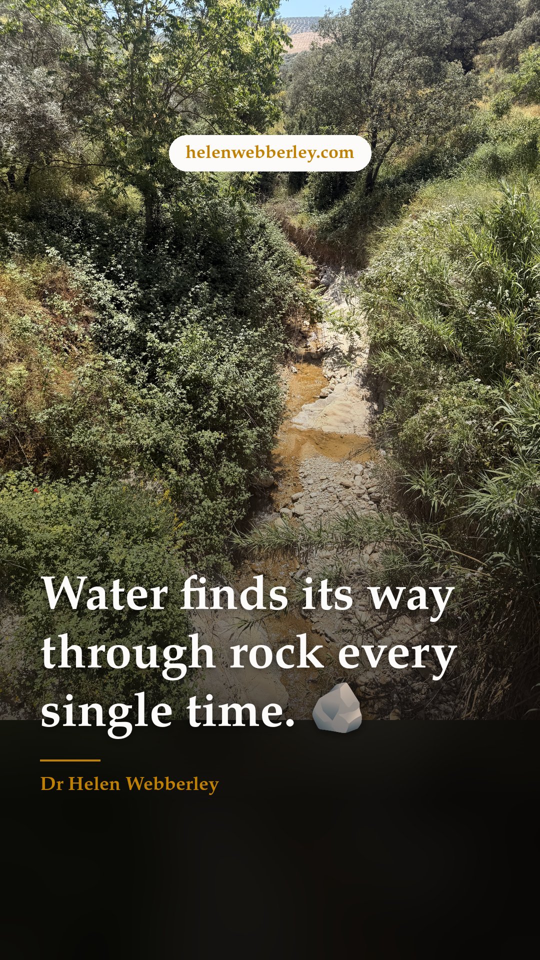 Water finds its way through rock every single time. 🪨