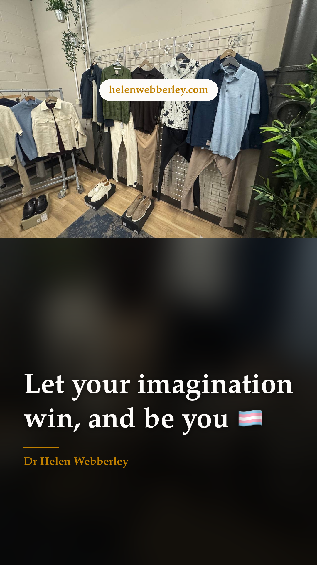 Let your imagination win, and be you 🏳️‍⚧️