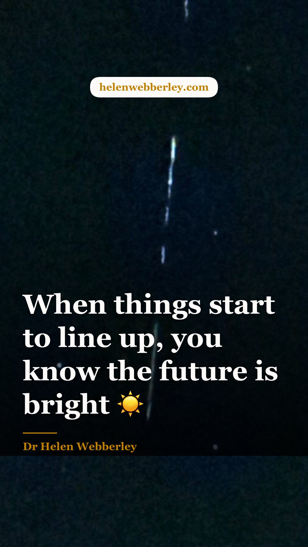 When things start to line up, you know the future is bright ☀️