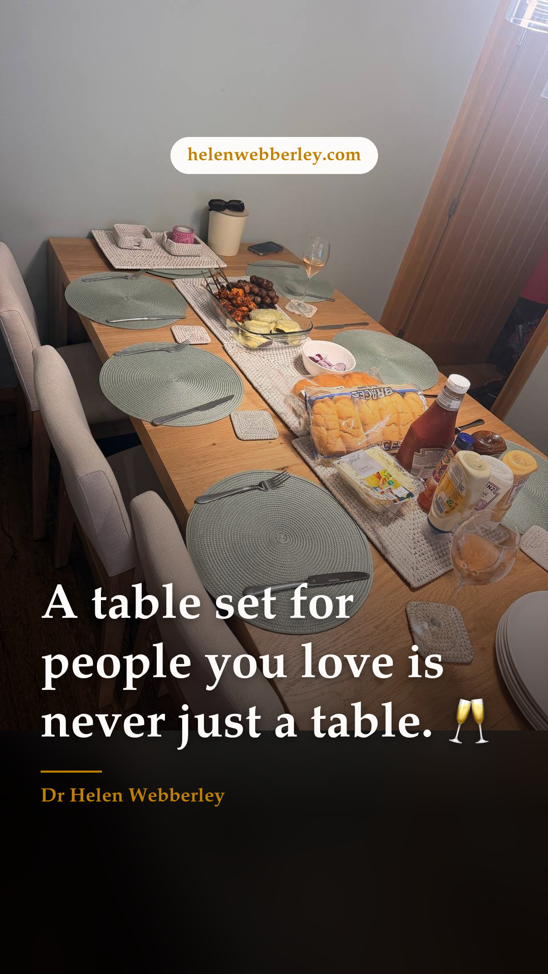 A table set for people you love is never just a table. 🥂