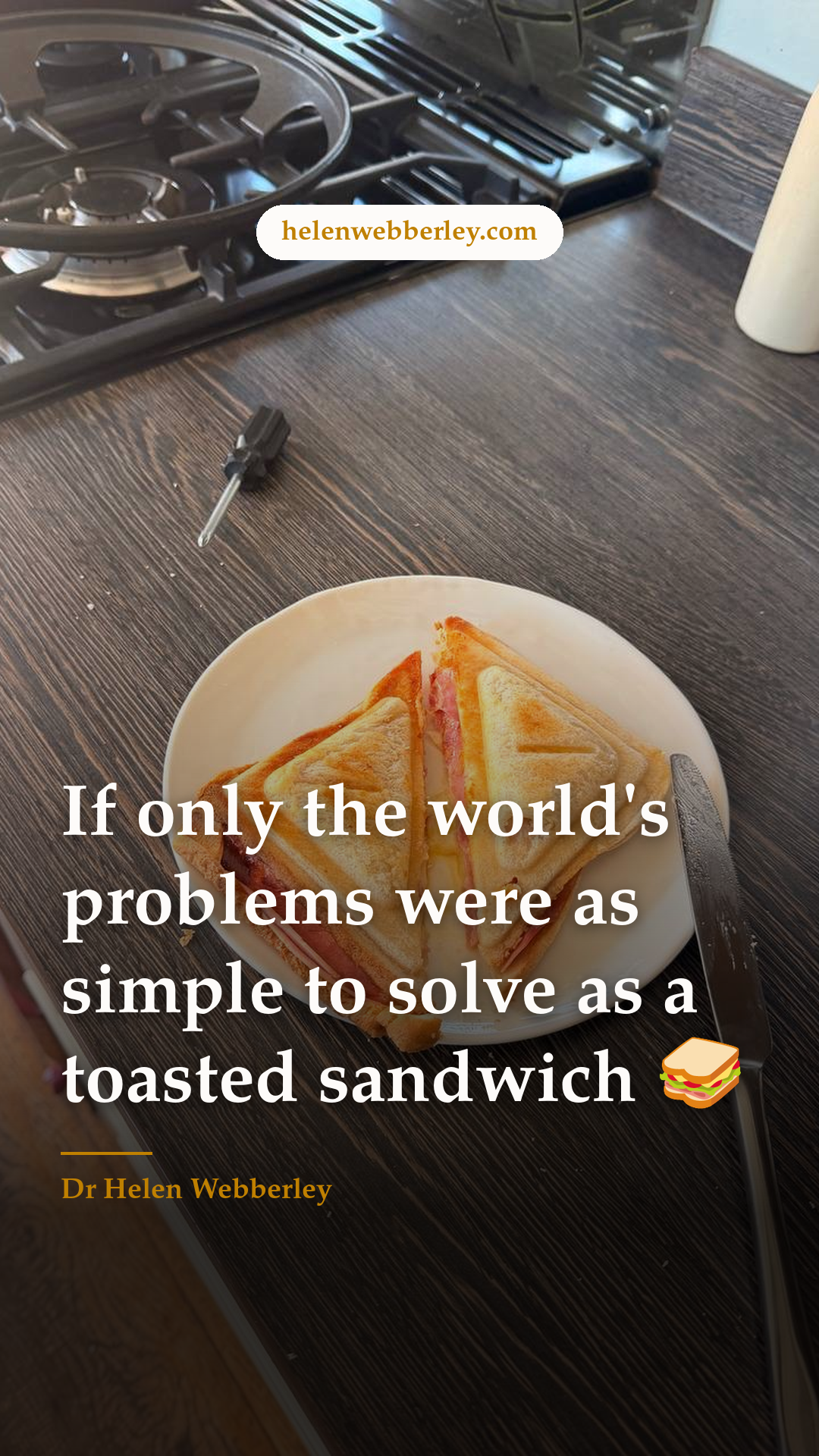 If only the world's problems were as simple to solve as a toasted sandwich 🥪