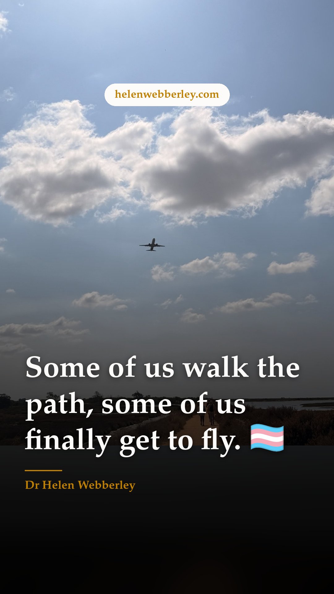 Some of us walk the path, some of us finally get to fly. 🏳️‍⚧️