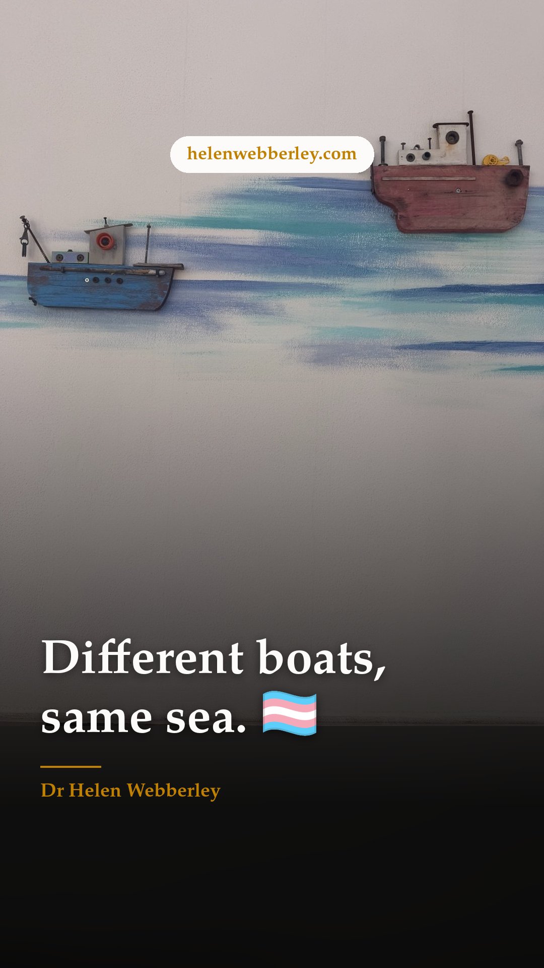 Different boats, same sea. 🏳️‍⚧️