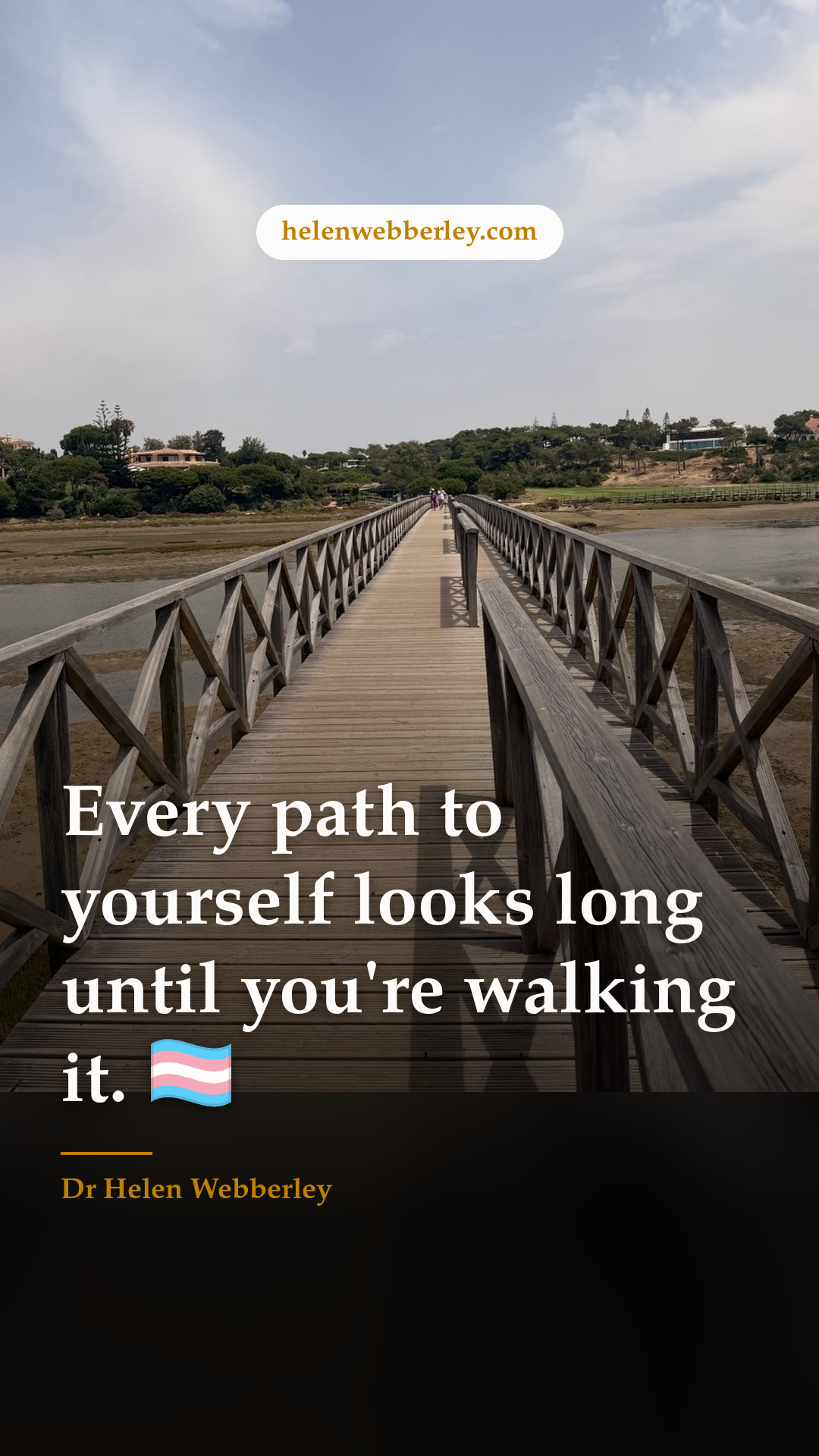 Every path to yourself looks long until you're walking it. 🏳️‍⚧️