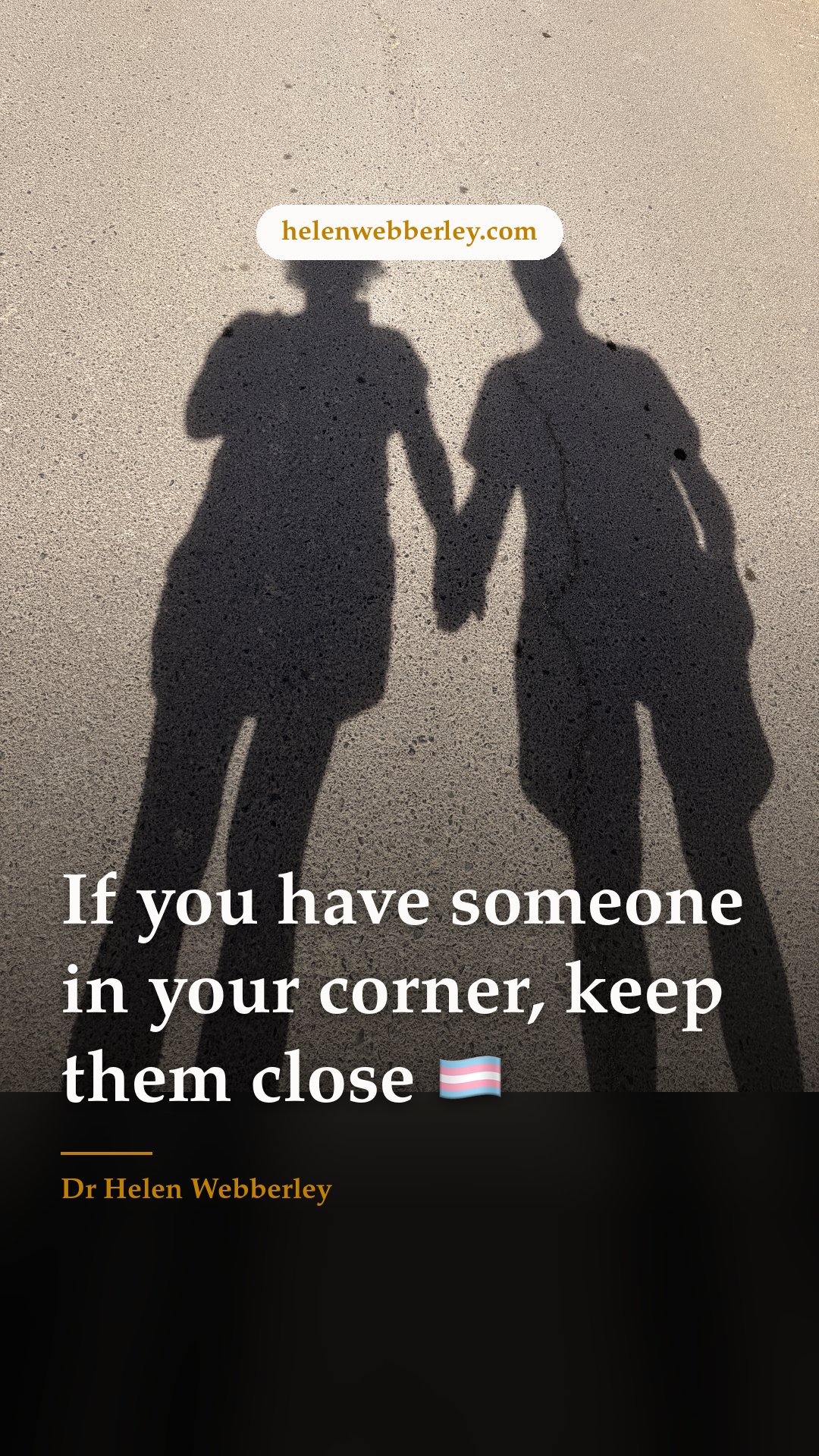If you have someone in your corner, keep them close 🏳️‍⚧️