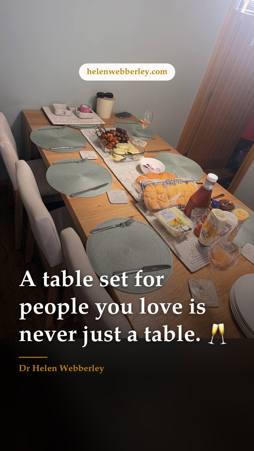 A table set for people you love is never just a table. 🥂