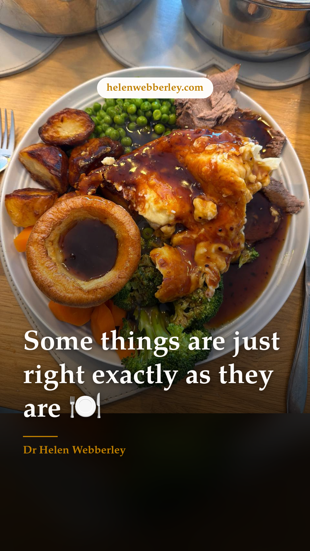 Some things are just right exactly as they are 🍽️
