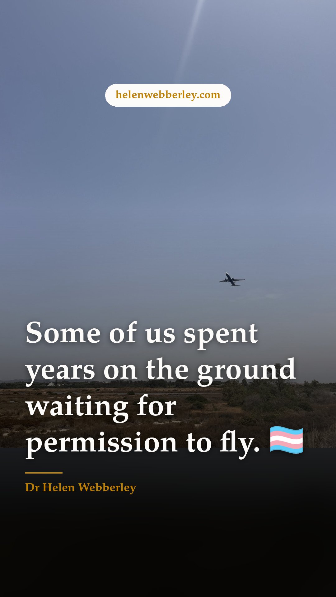 Some of us spent years on the ground waiting for permission to fly. 🏳️‍⚧️