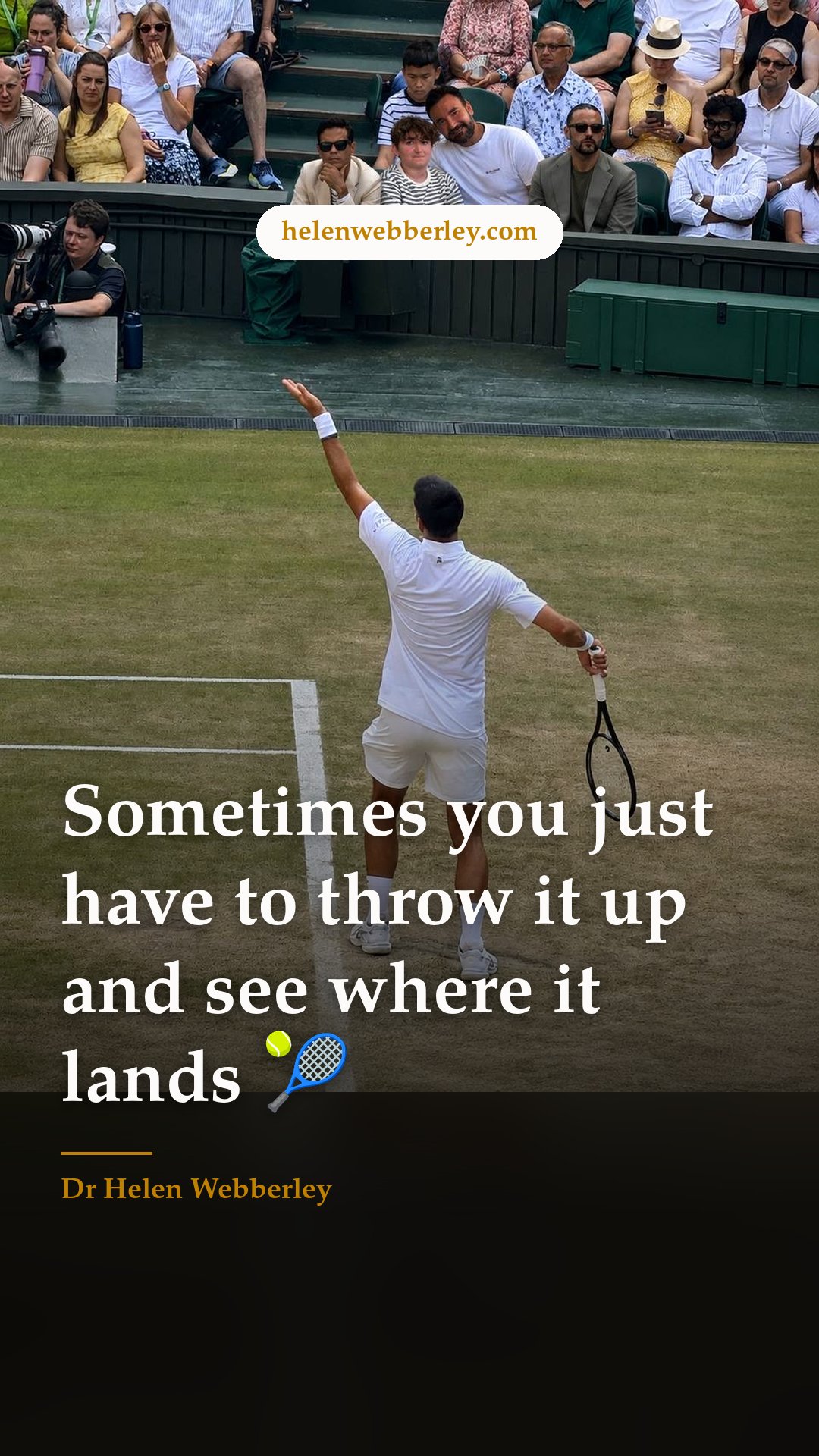 Sometimes you just have to throw it up and see where it lands 🎾