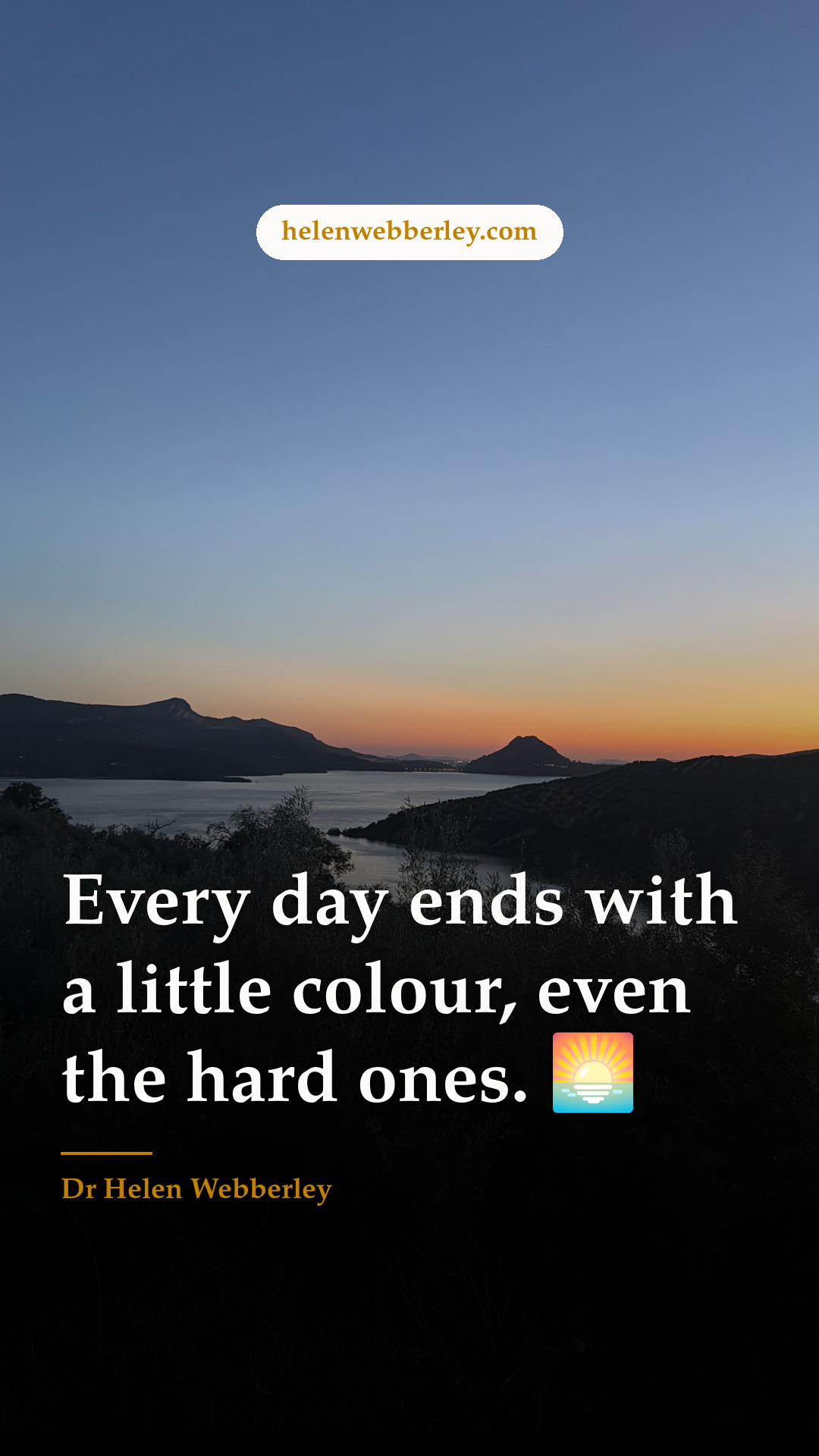 Every day ends with a little colour, even the hard ones. 🌅